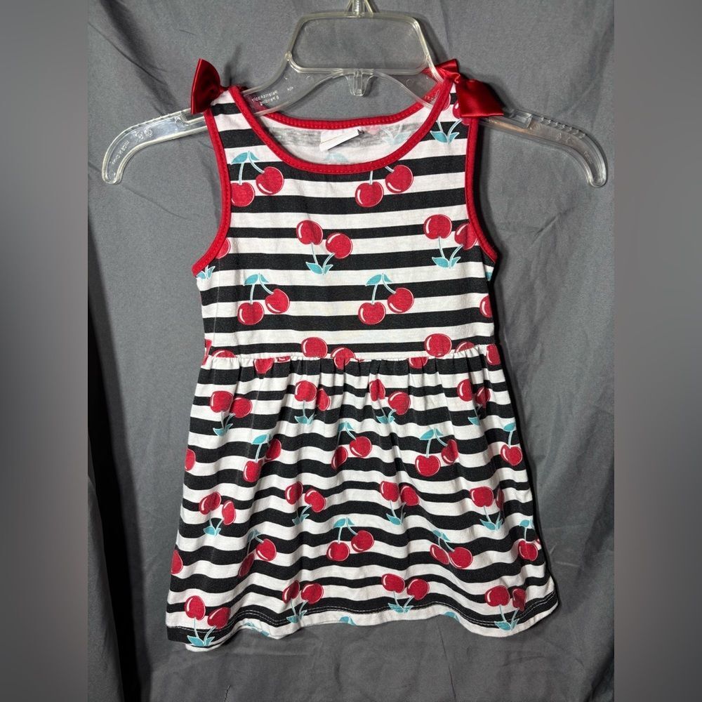 Girls' Red Cherry Stripe Tank Dress EPC